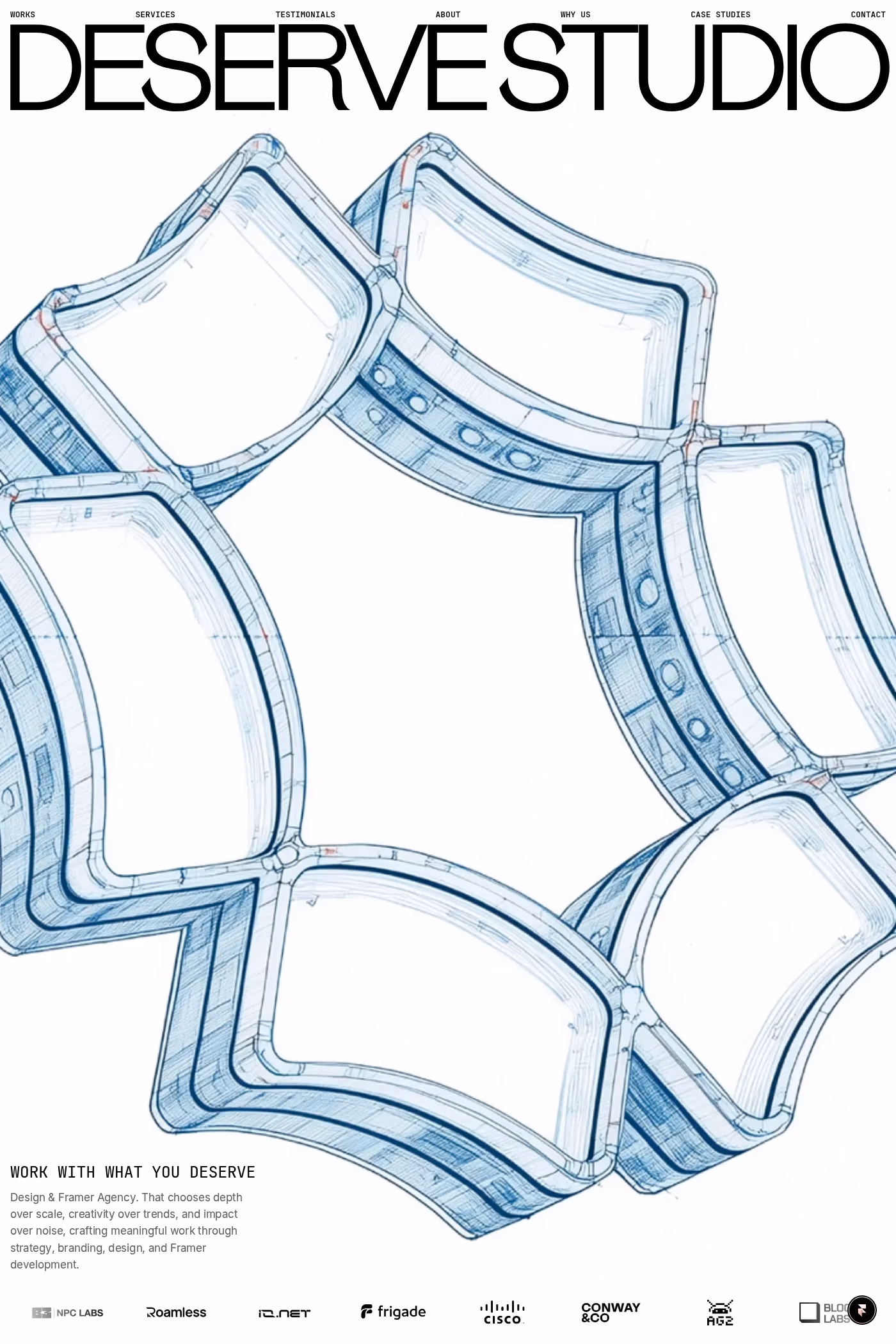 Deserve Studio website screenshot