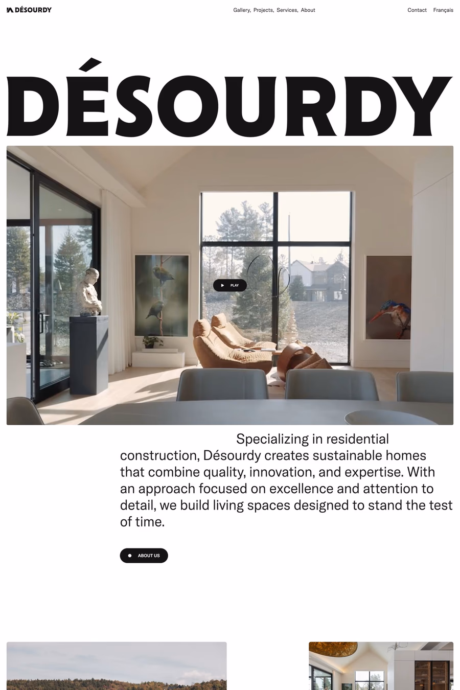 Désourdy website screenshot