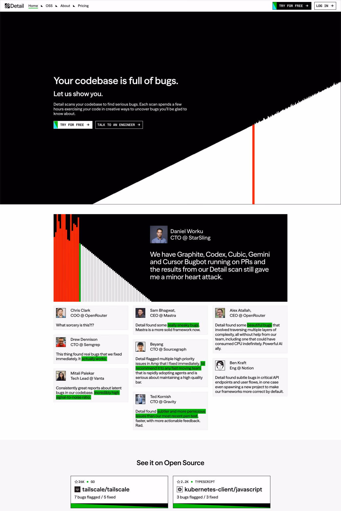 Detail website screenshot