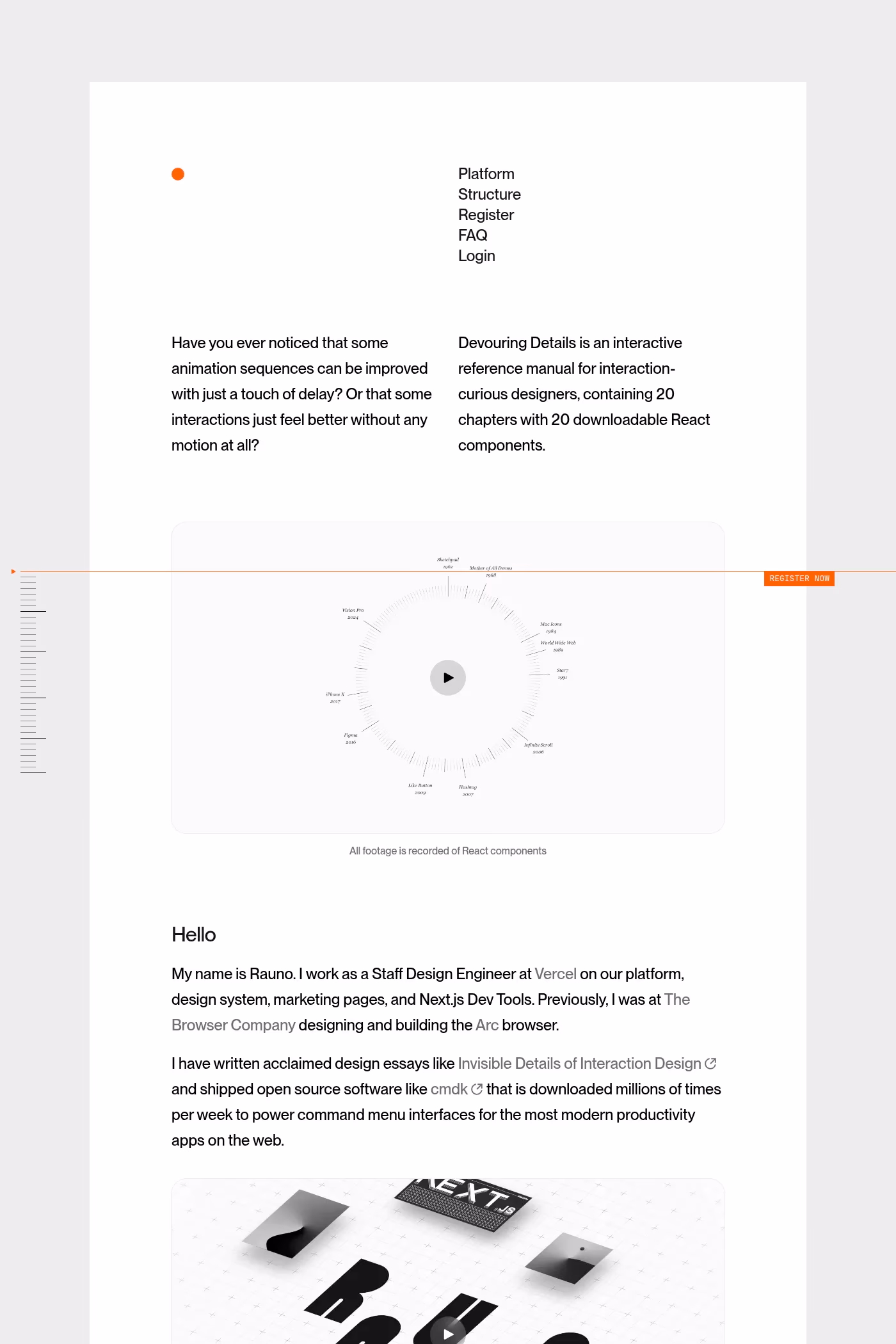 Devouring Details website screenshot