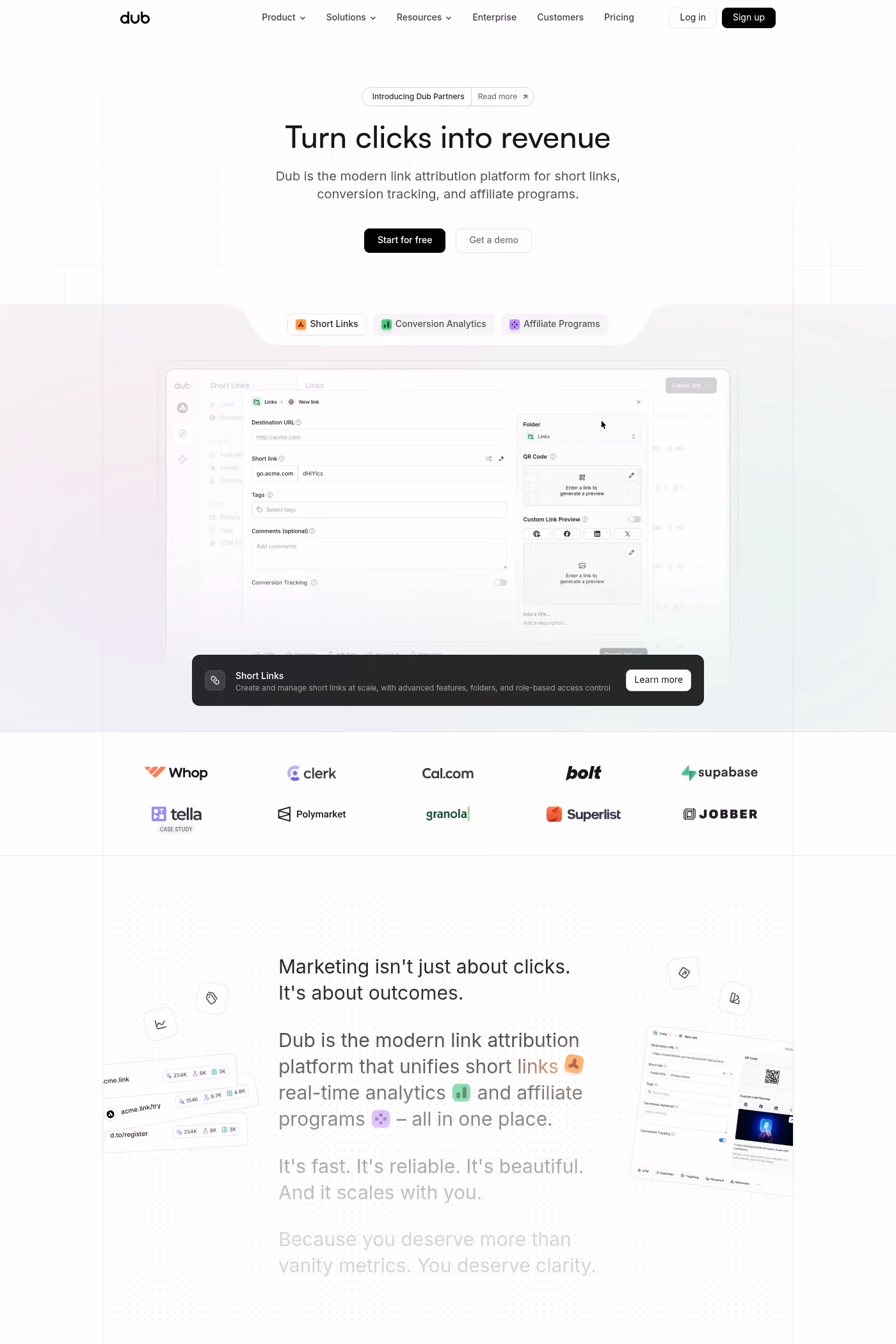 Dub website screenshot