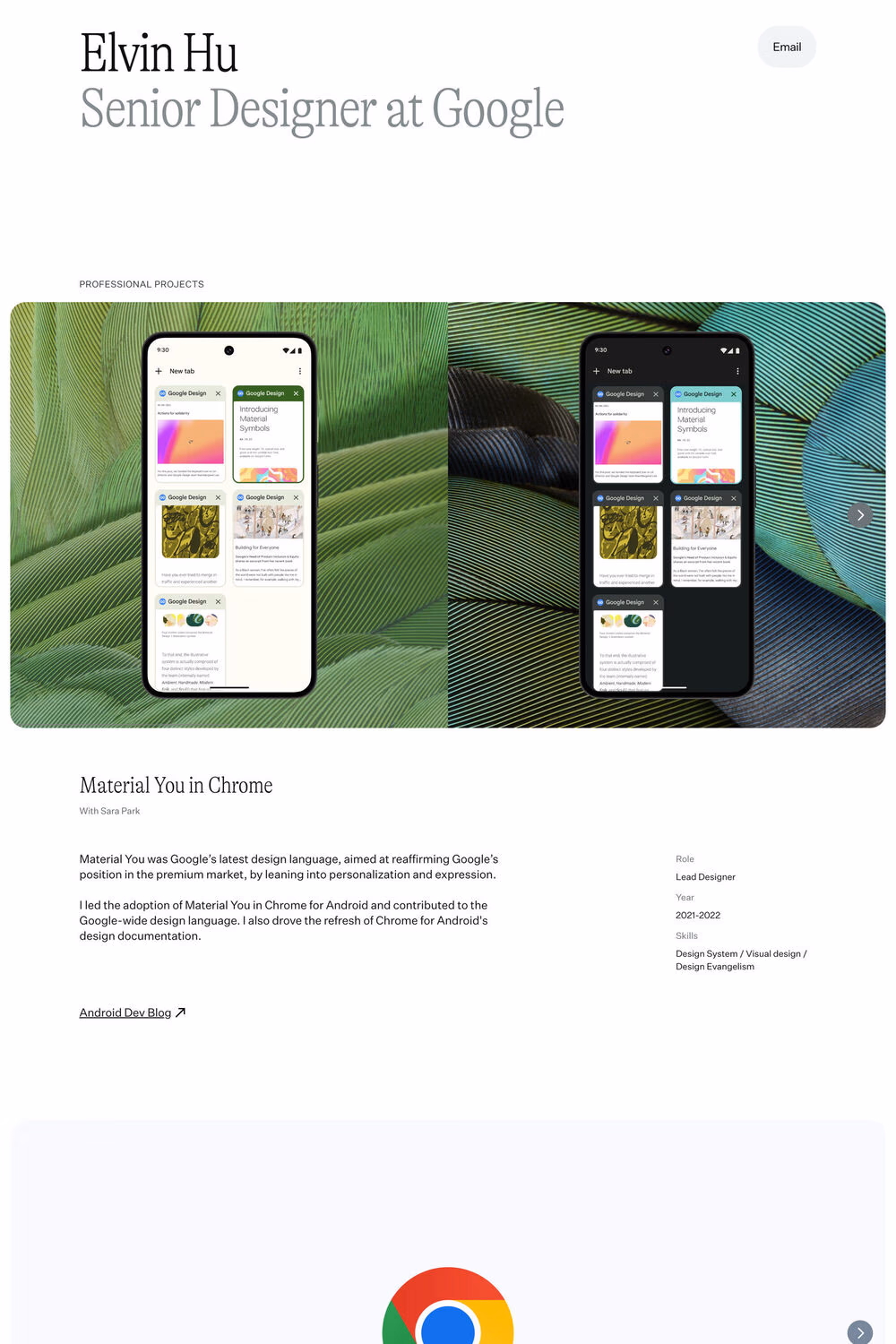 Elvin Hu website screenshot