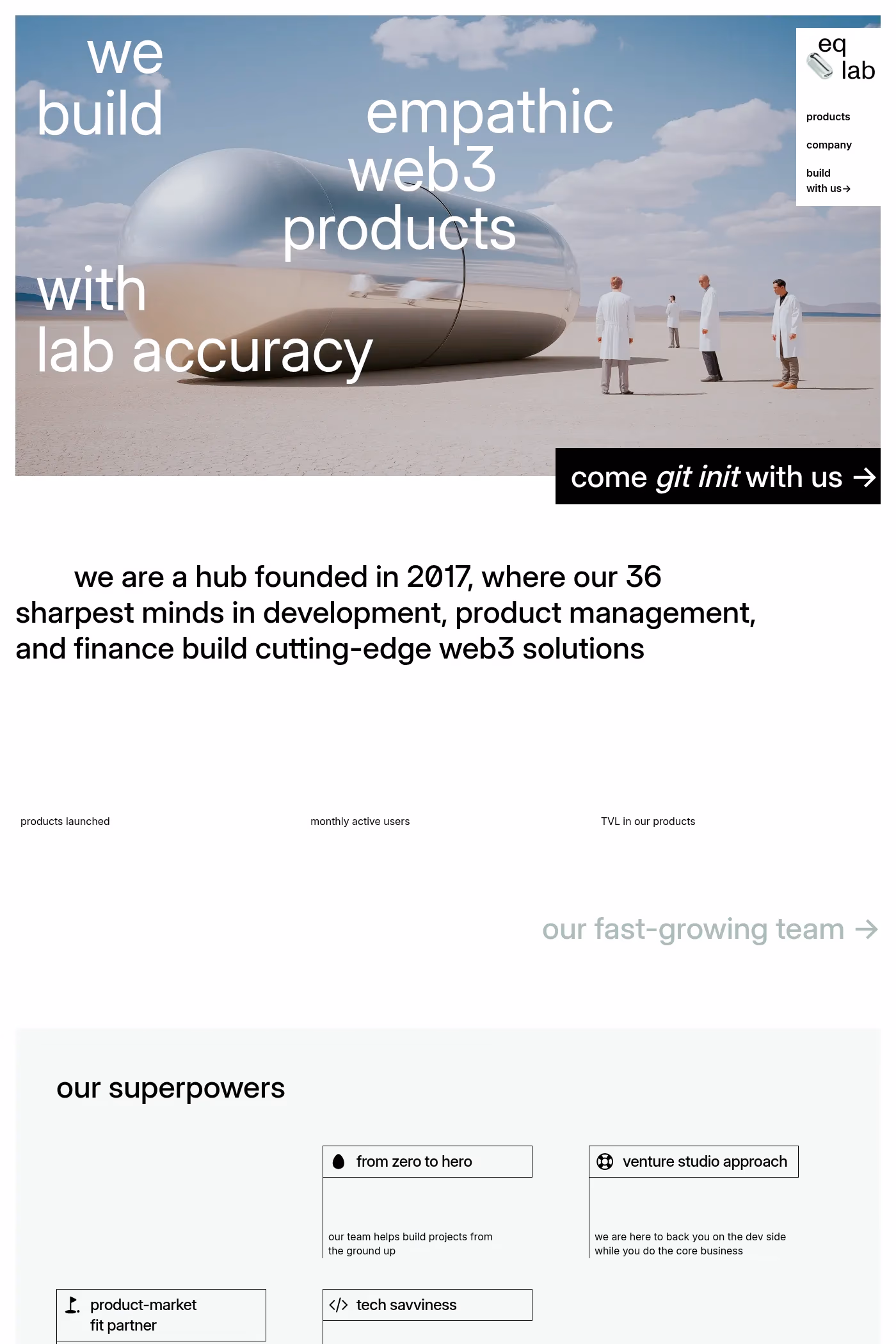 EQ Lab website screenshot