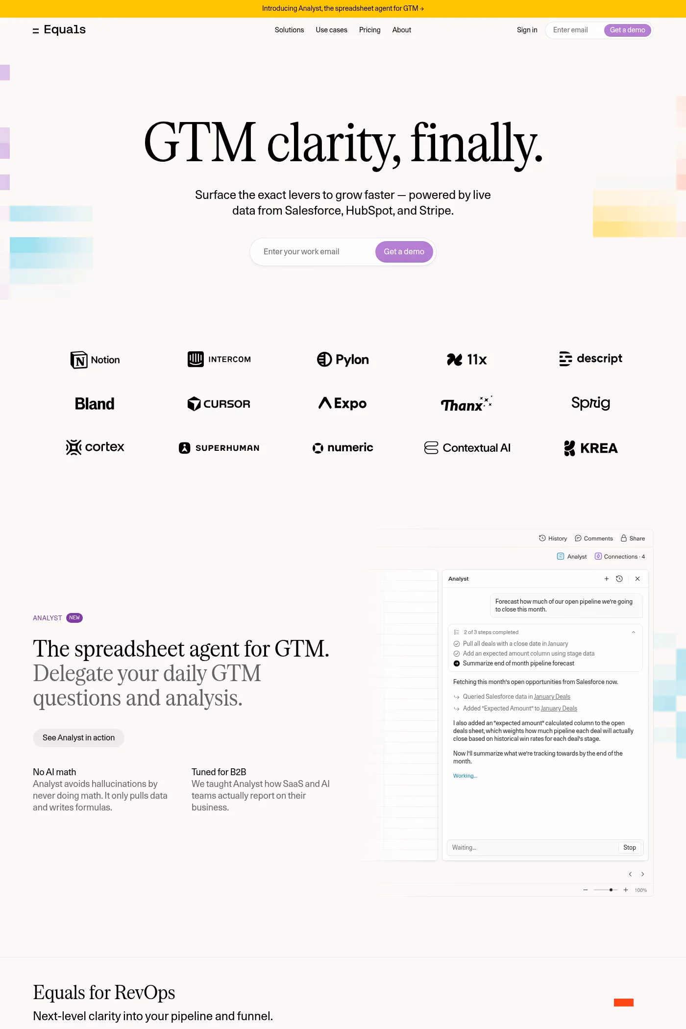 Equals website screenshot