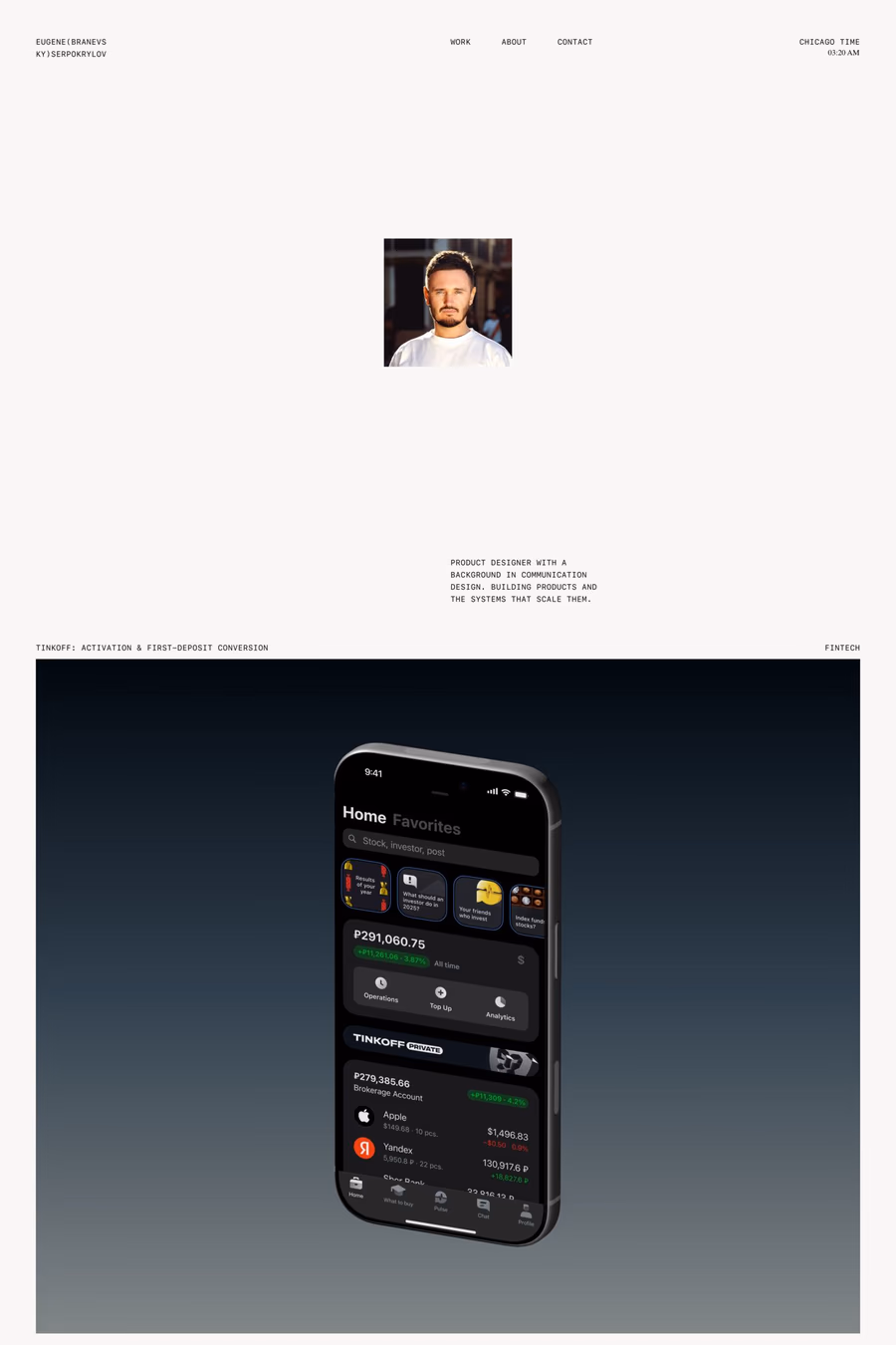 Eugene Serpokrylov website screenshot