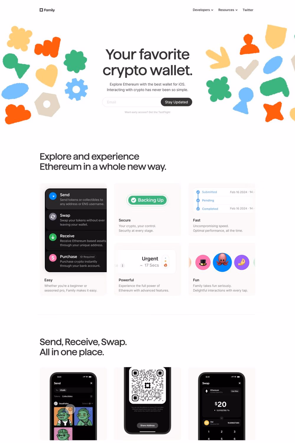 Family website screenshot