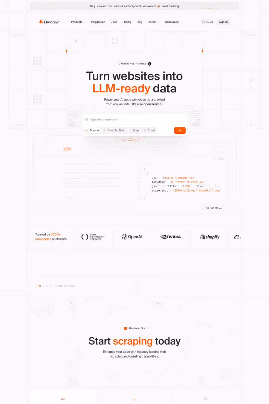 Firecrawl website screenshot