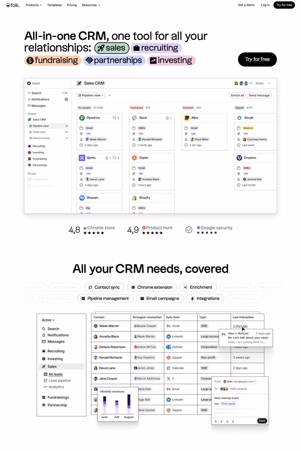 Folk website screenshot
