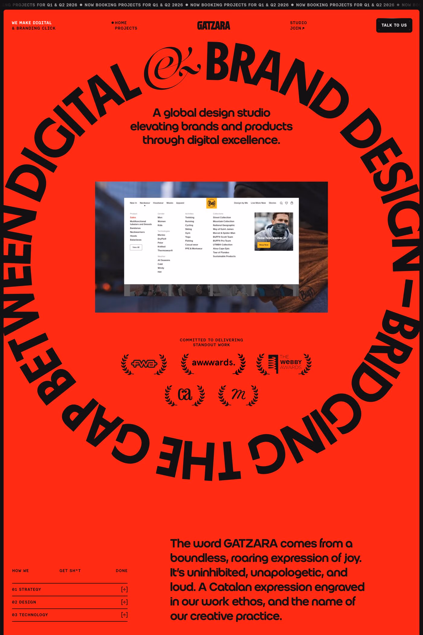 GATZARA Studio website screenshot