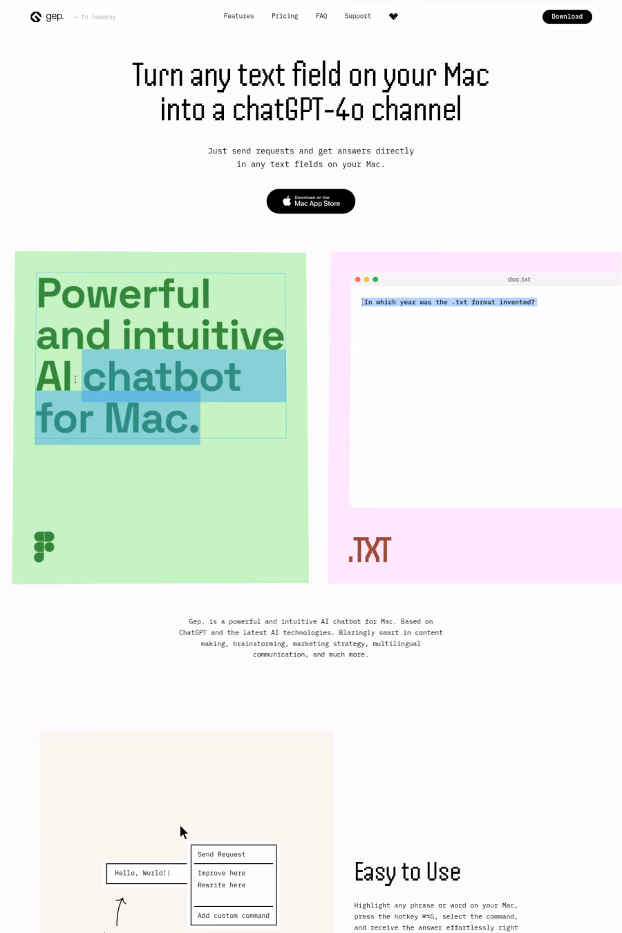 Gep website screenshot