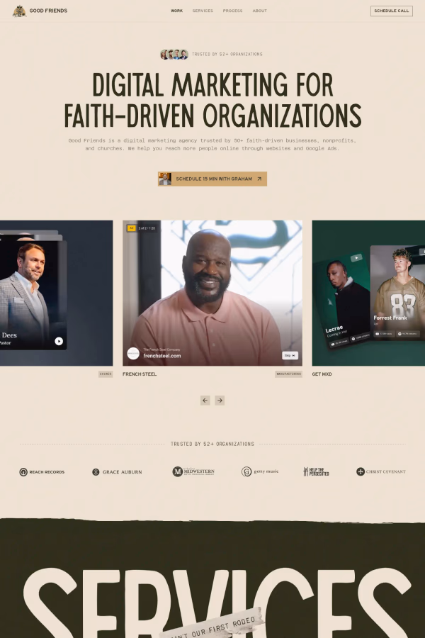 Good Friends website screenshot