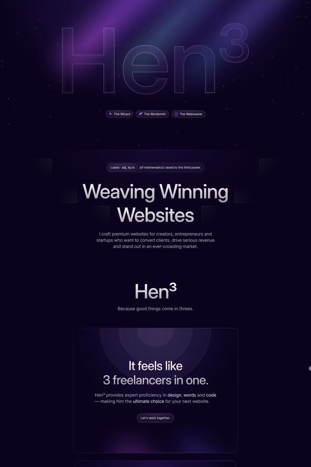 Hen website screenshot