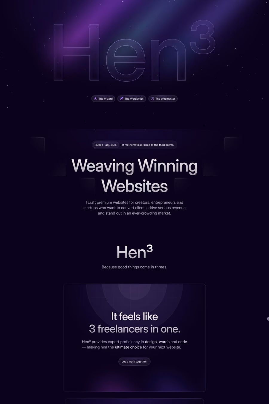 Hen website screenshot
