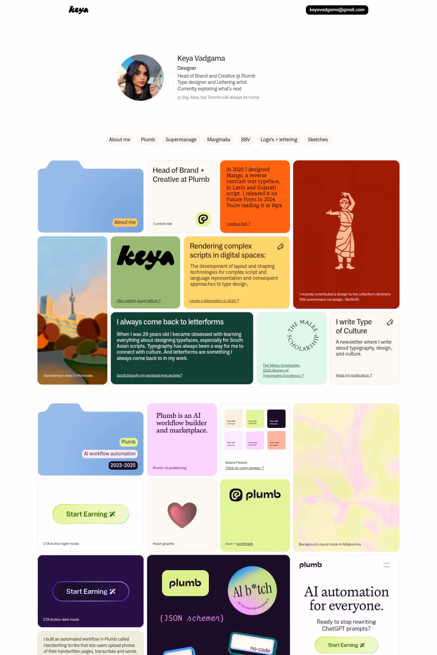 Keya Vadgama website screenshot