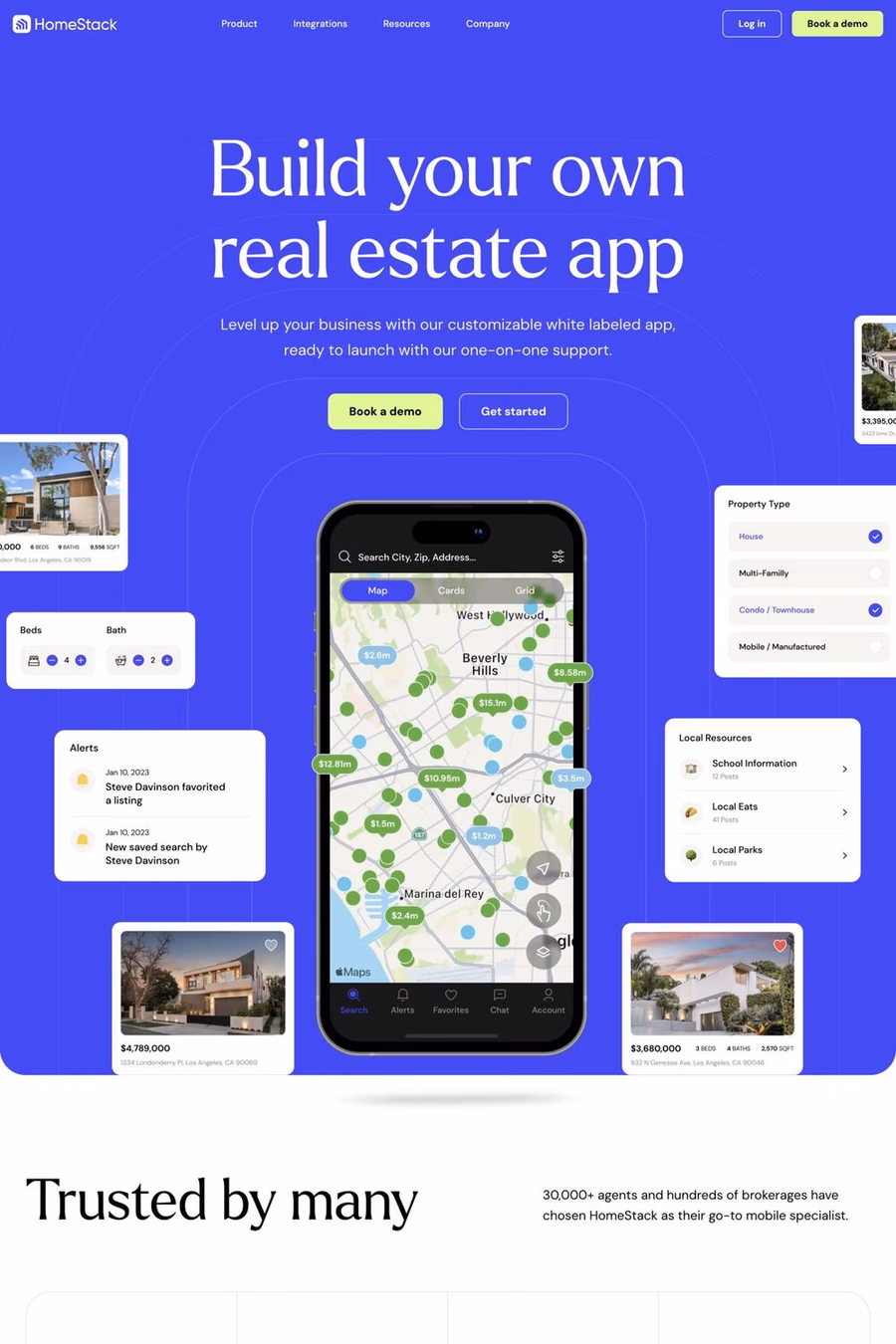 Homestack website screenshot