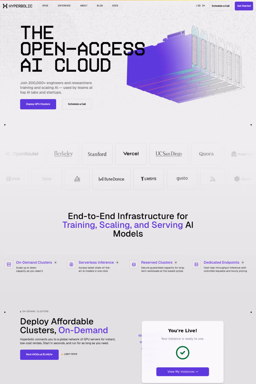 Hyperbolic website screenshot