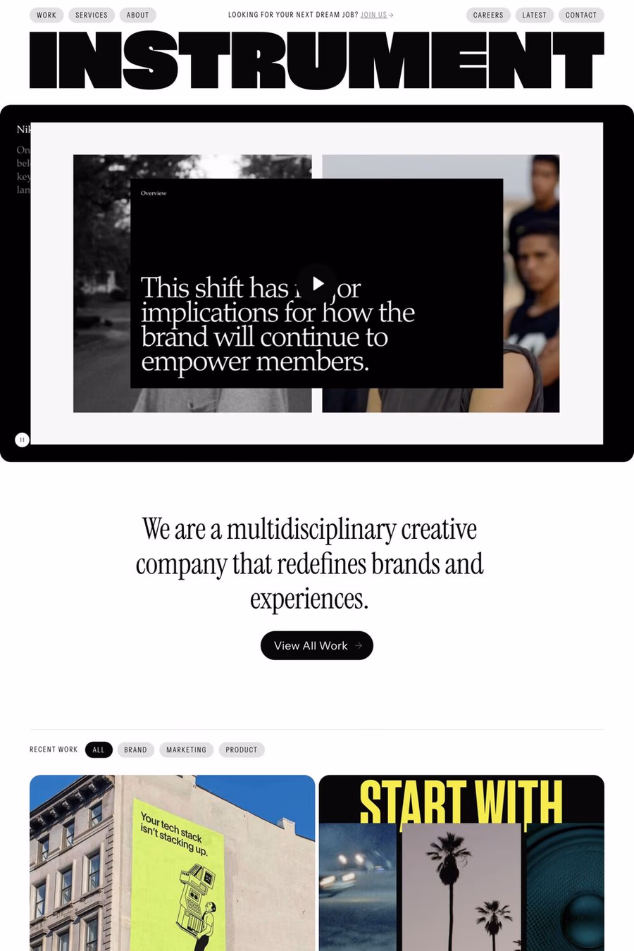 Instrument website screenshot