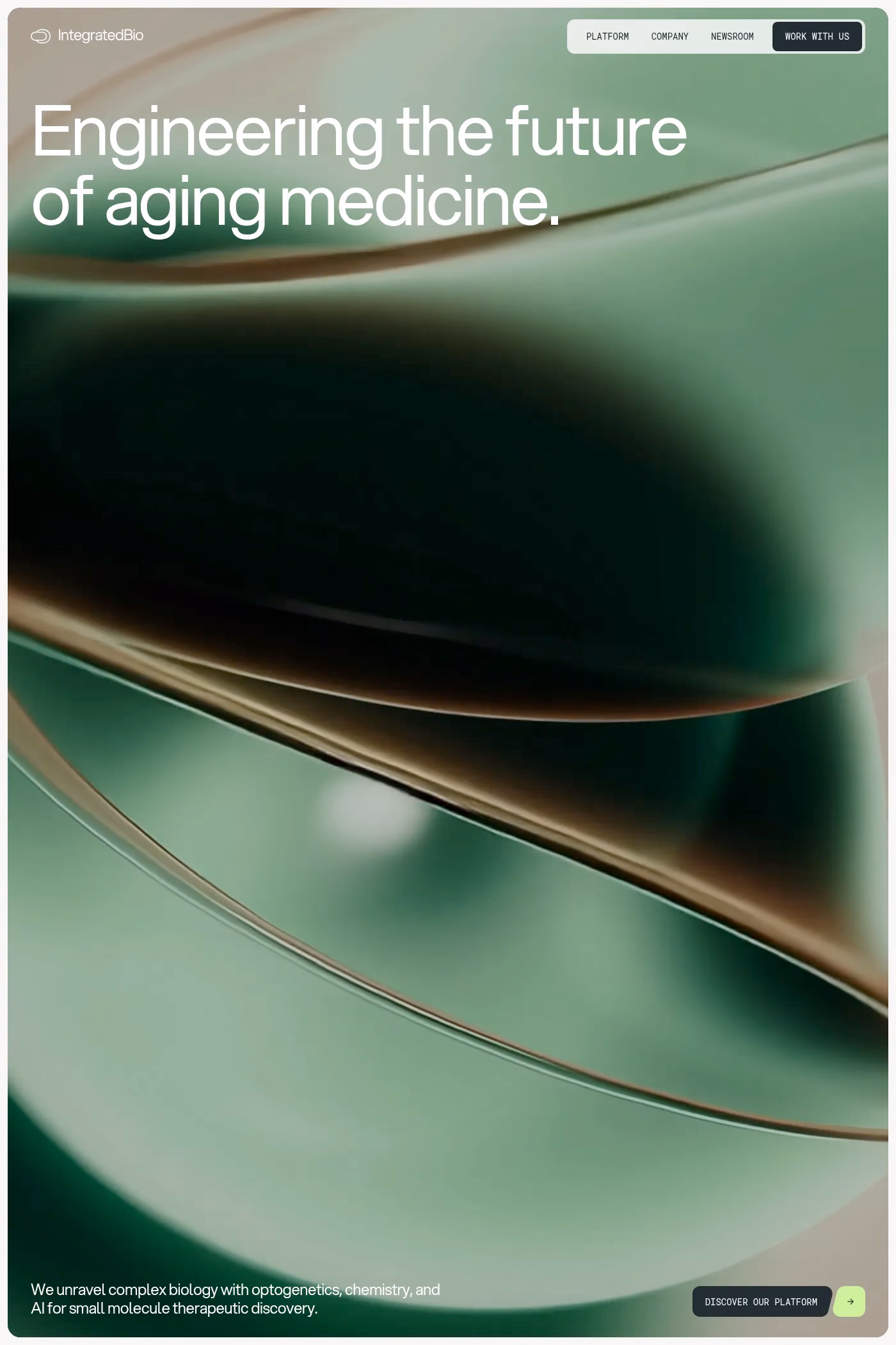 Integrated Biosciences website screenshot