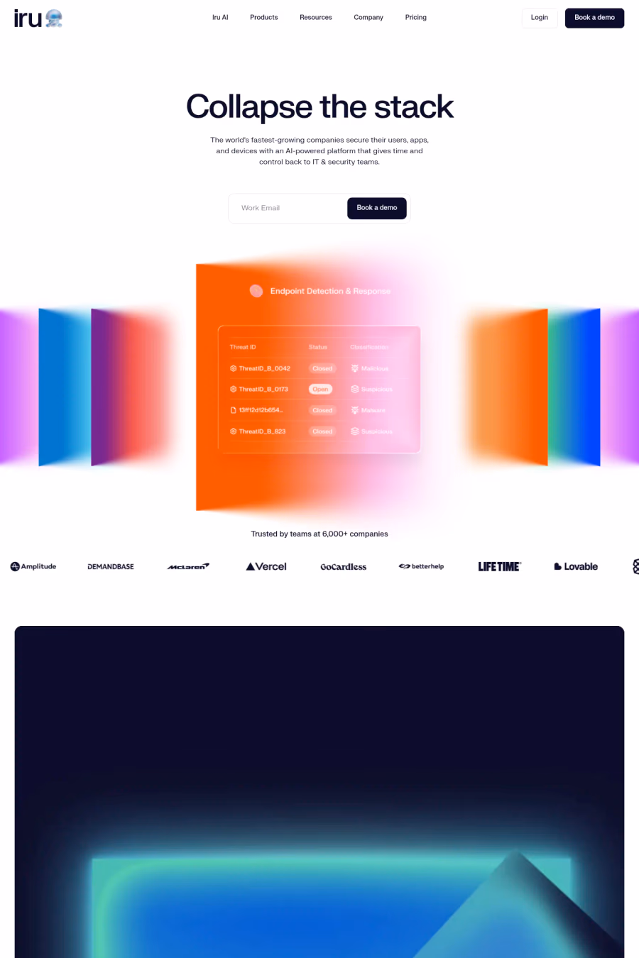 Iru website screenshot