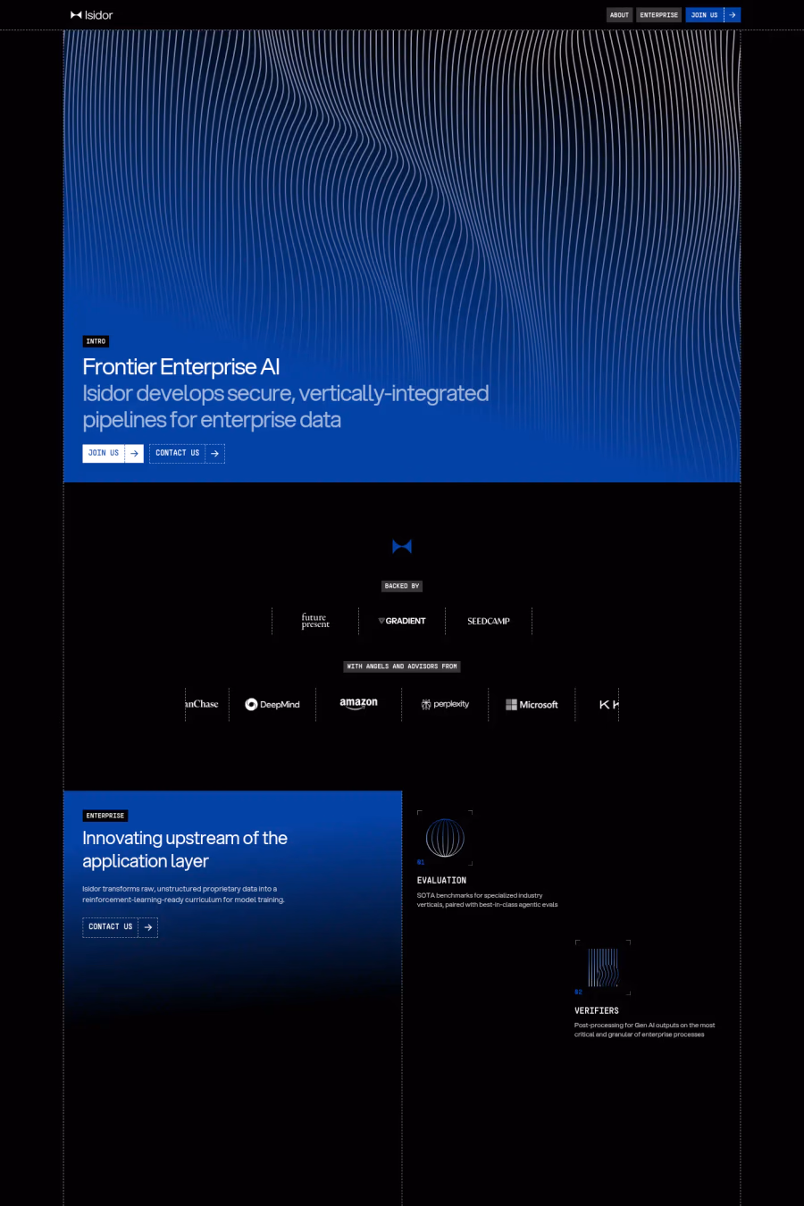 Isidor website screenshot