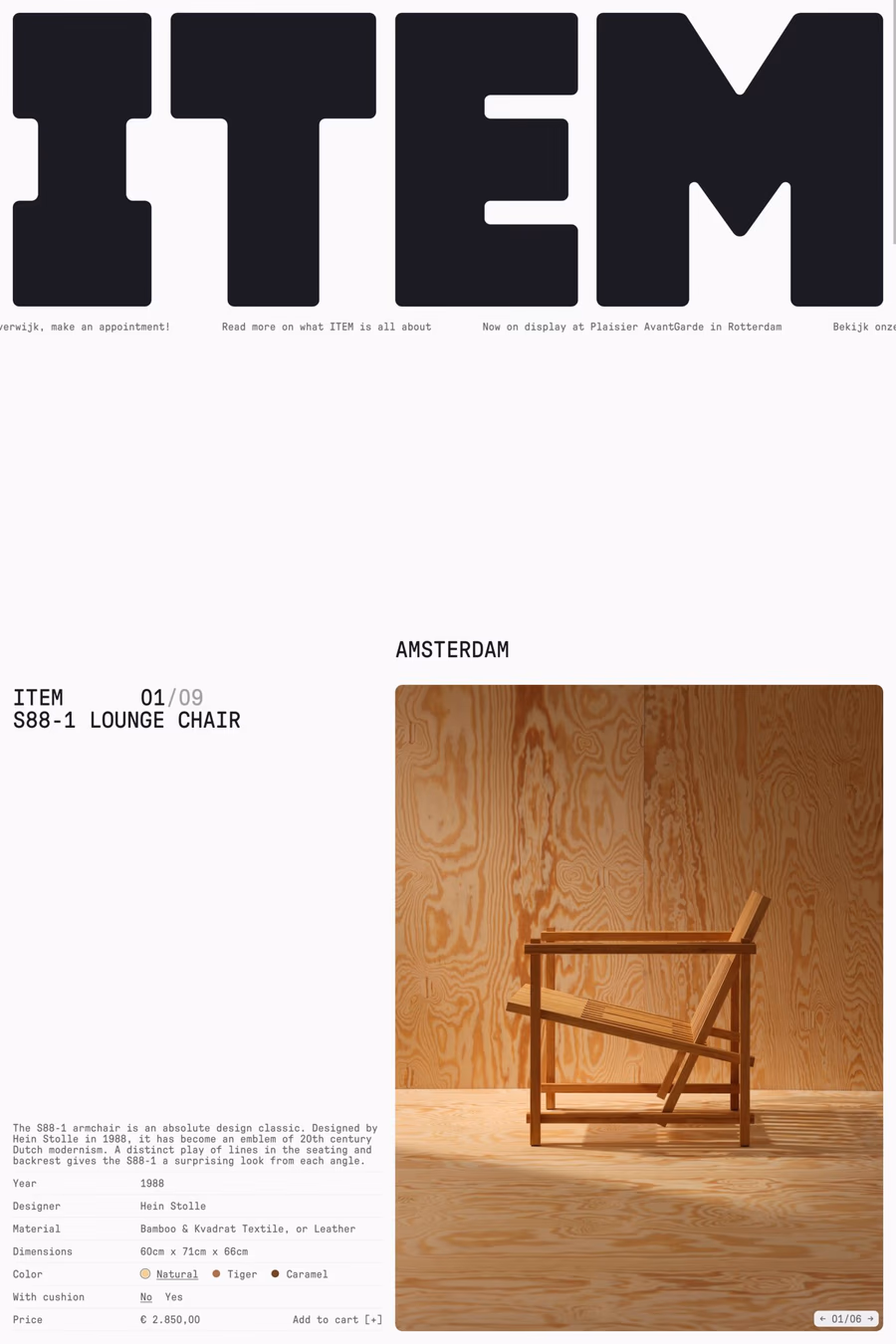 ITEM website screenshot