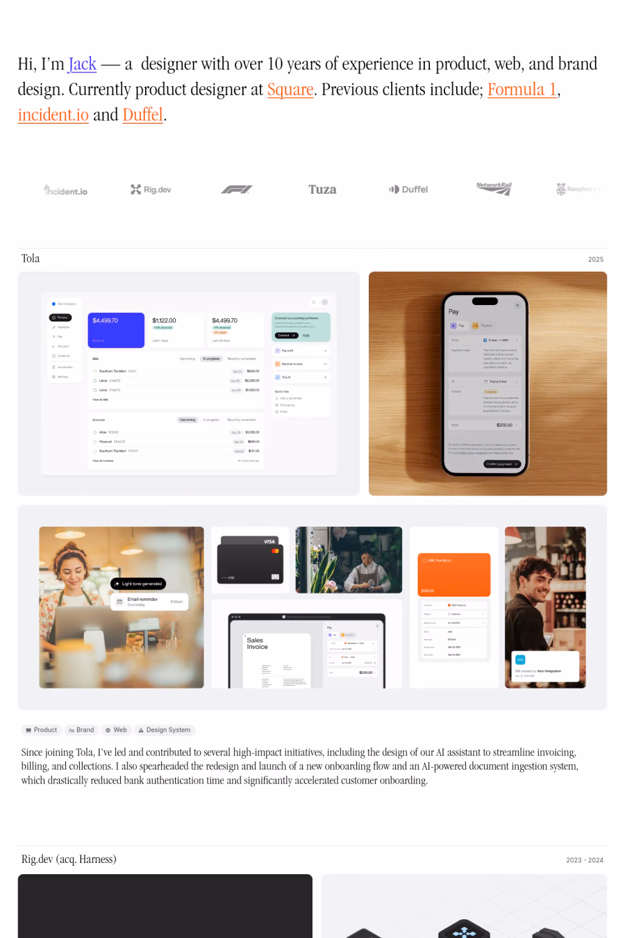 Jack Theobald website screenshot