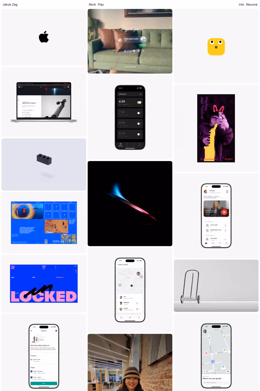 Jakub Zeg website screenshot