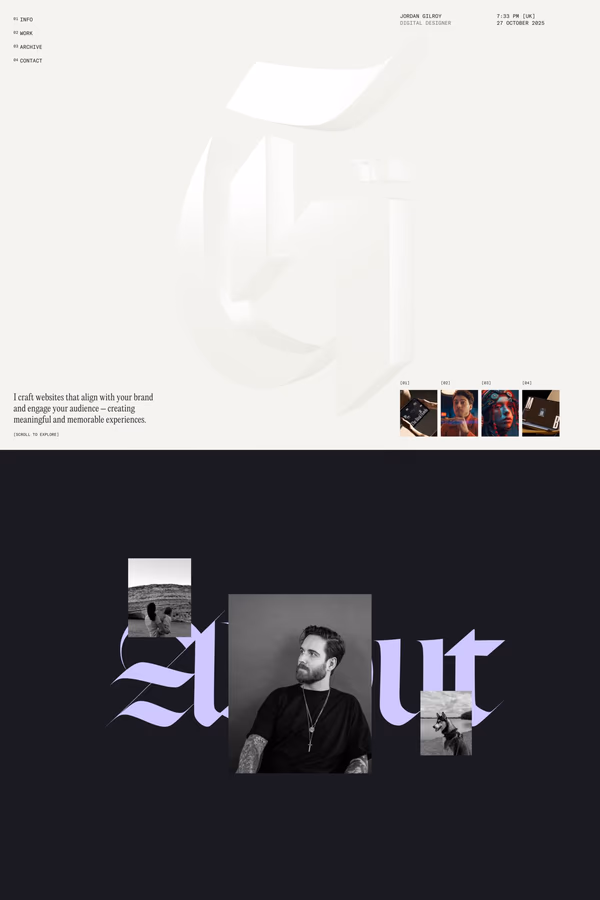 Jordan Gilroy website screenshot