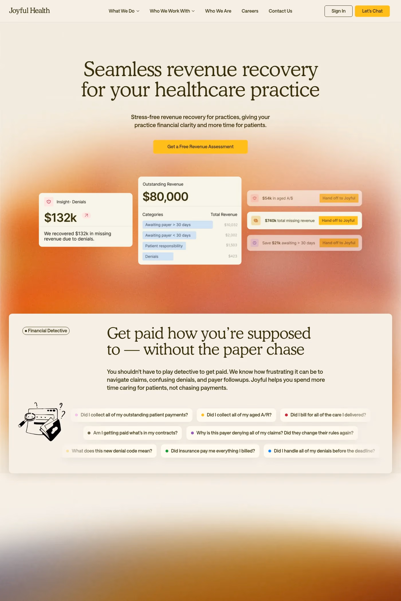 Joyful Health website screenshot