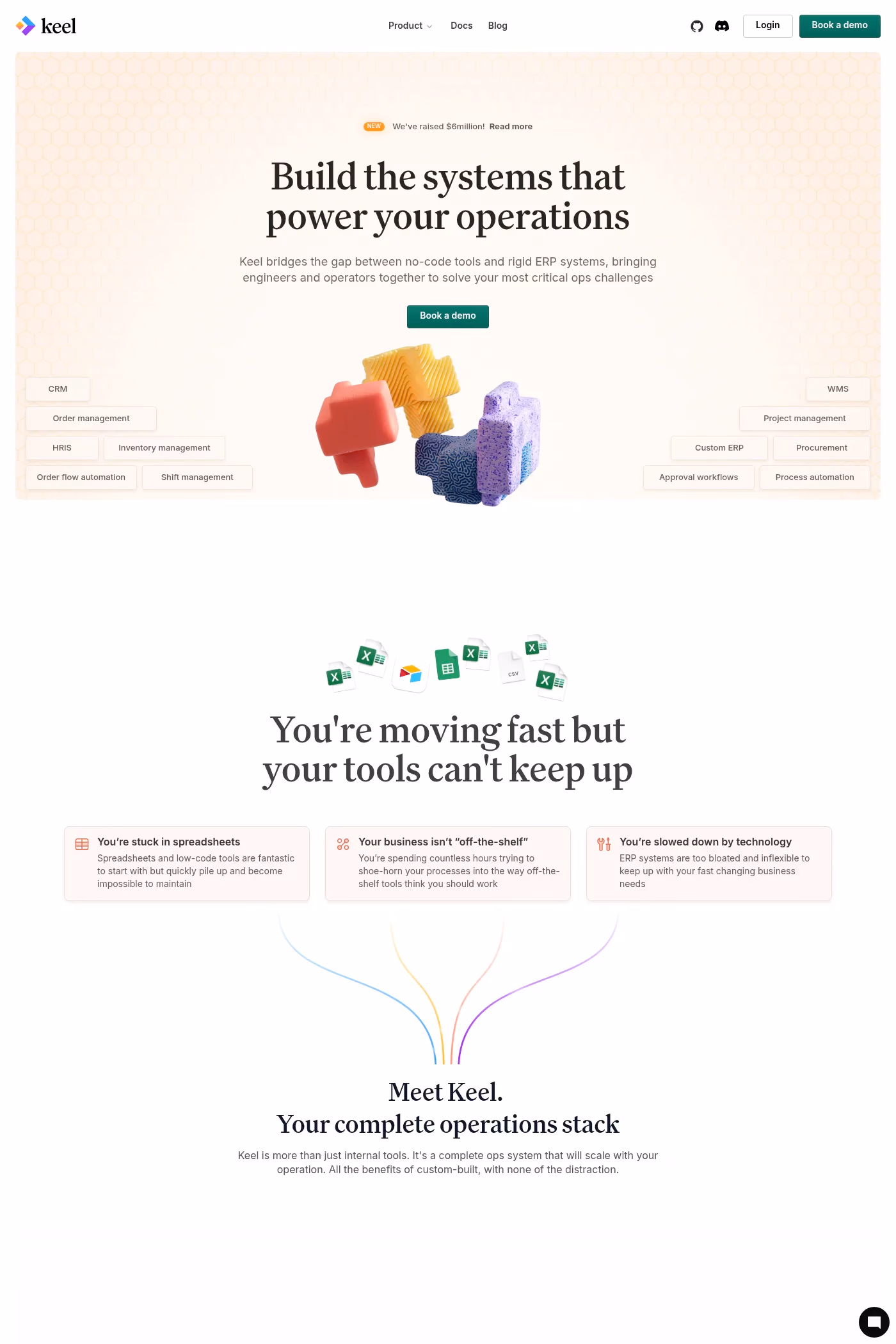 Keel website screenshot