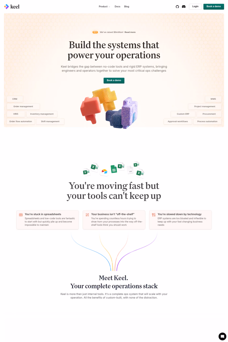 Keel website screenshot