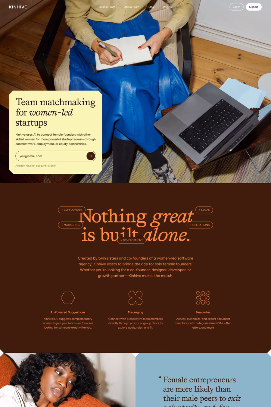 Kinhive website screenshot