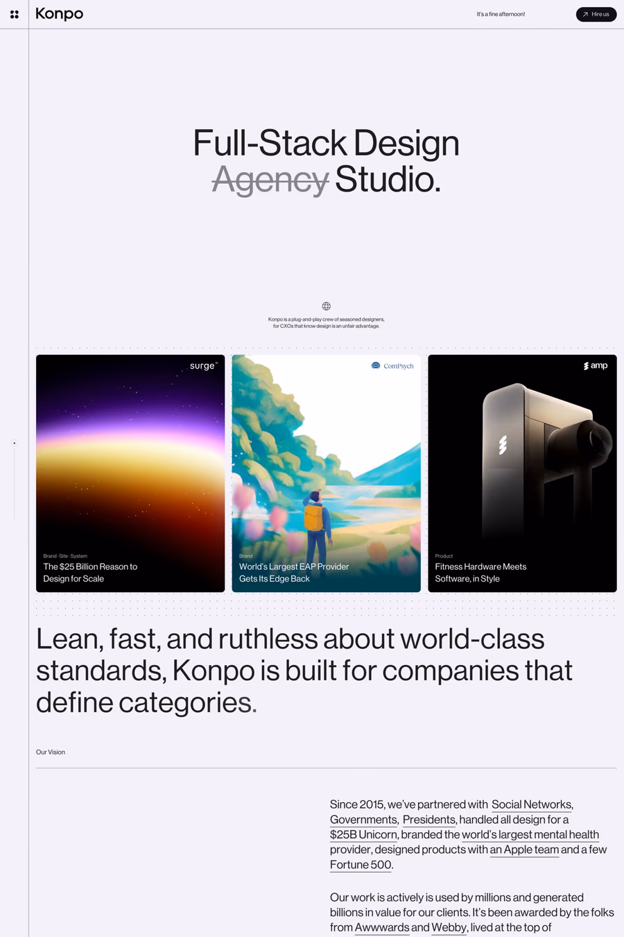 Konpo website screenshot