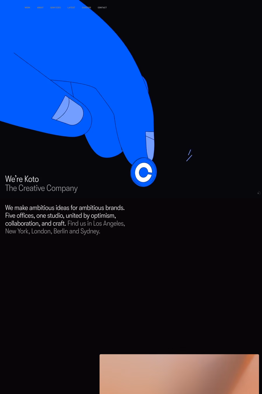 Koto website screenshot