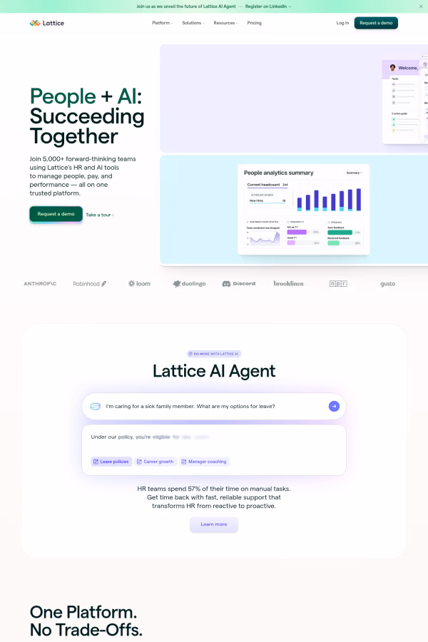 Lattice website screenshot
