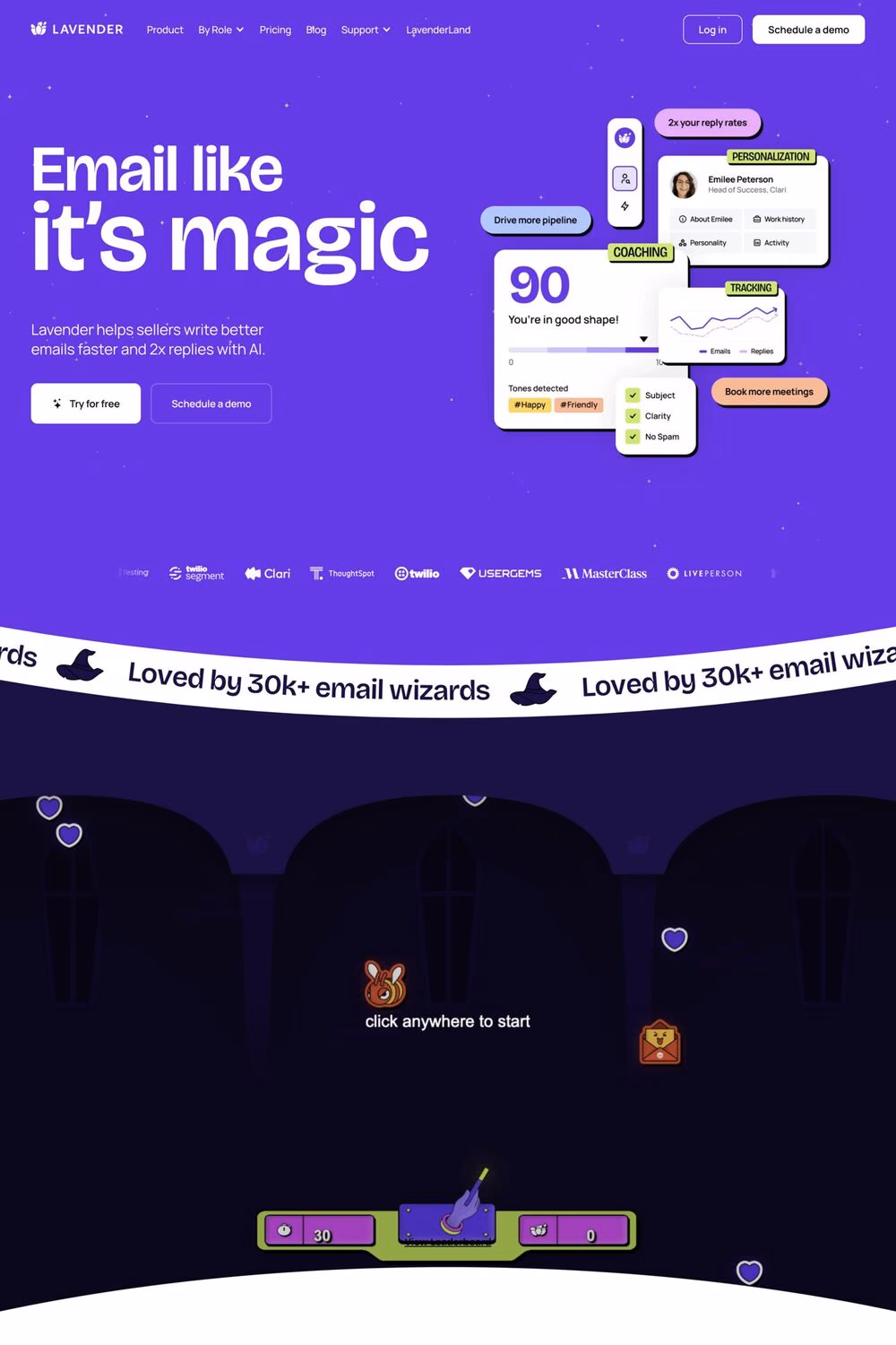 Lavender website screenshot