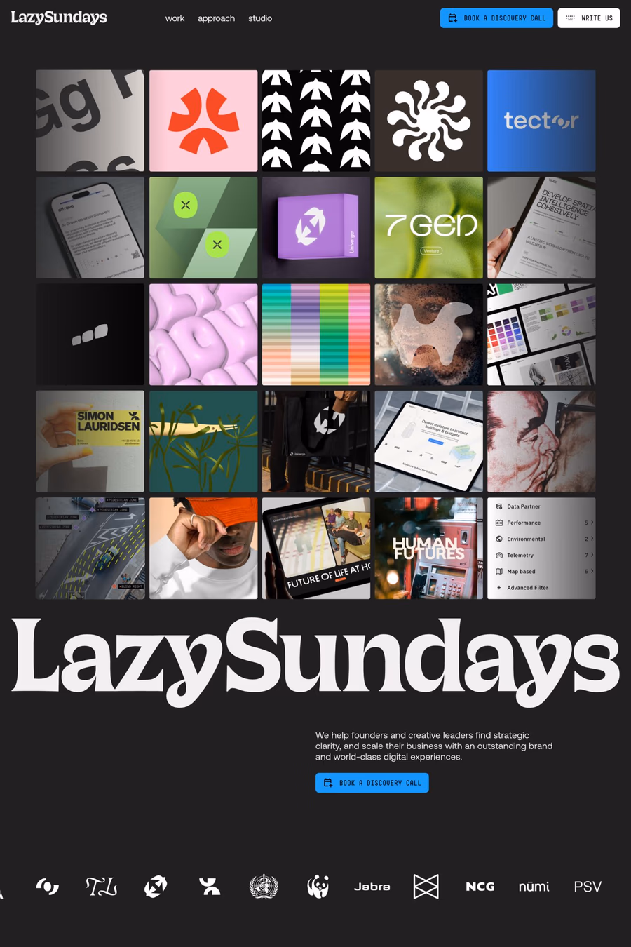 Lazy Sundays website screenshot