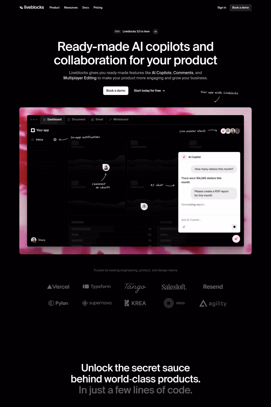 Liveblocks website screenshot