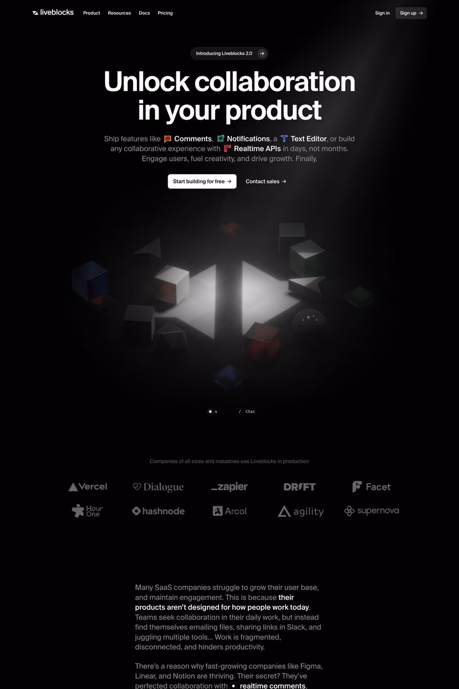 Liveblocks website screenshot