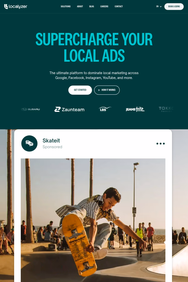 Localyzer website screenshot