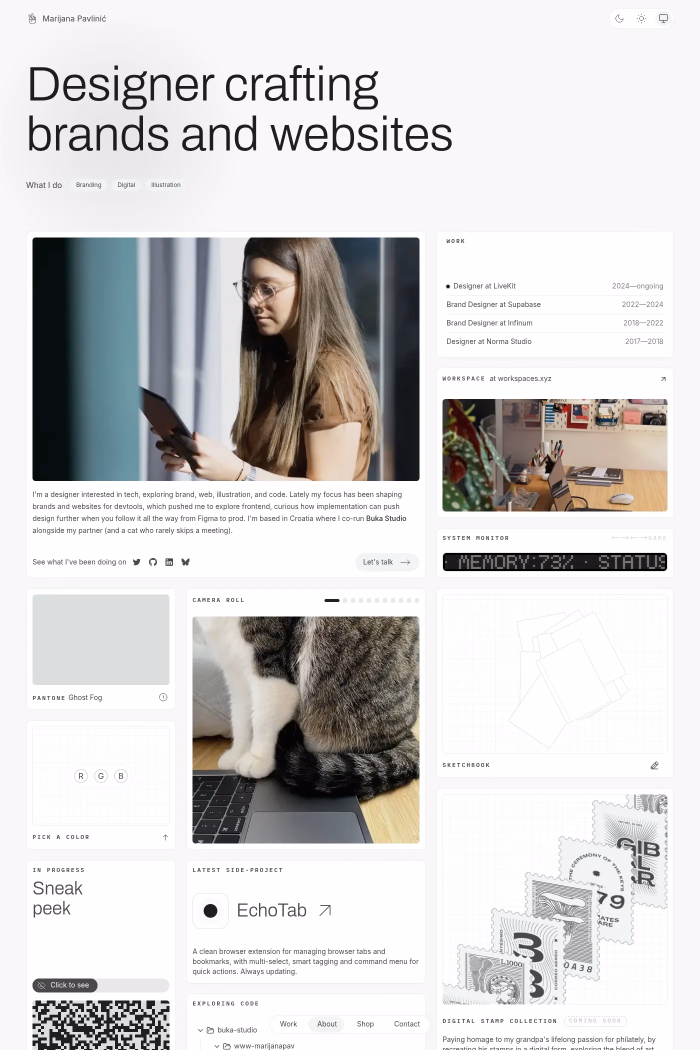 Marijana Pavlinić website screenshot