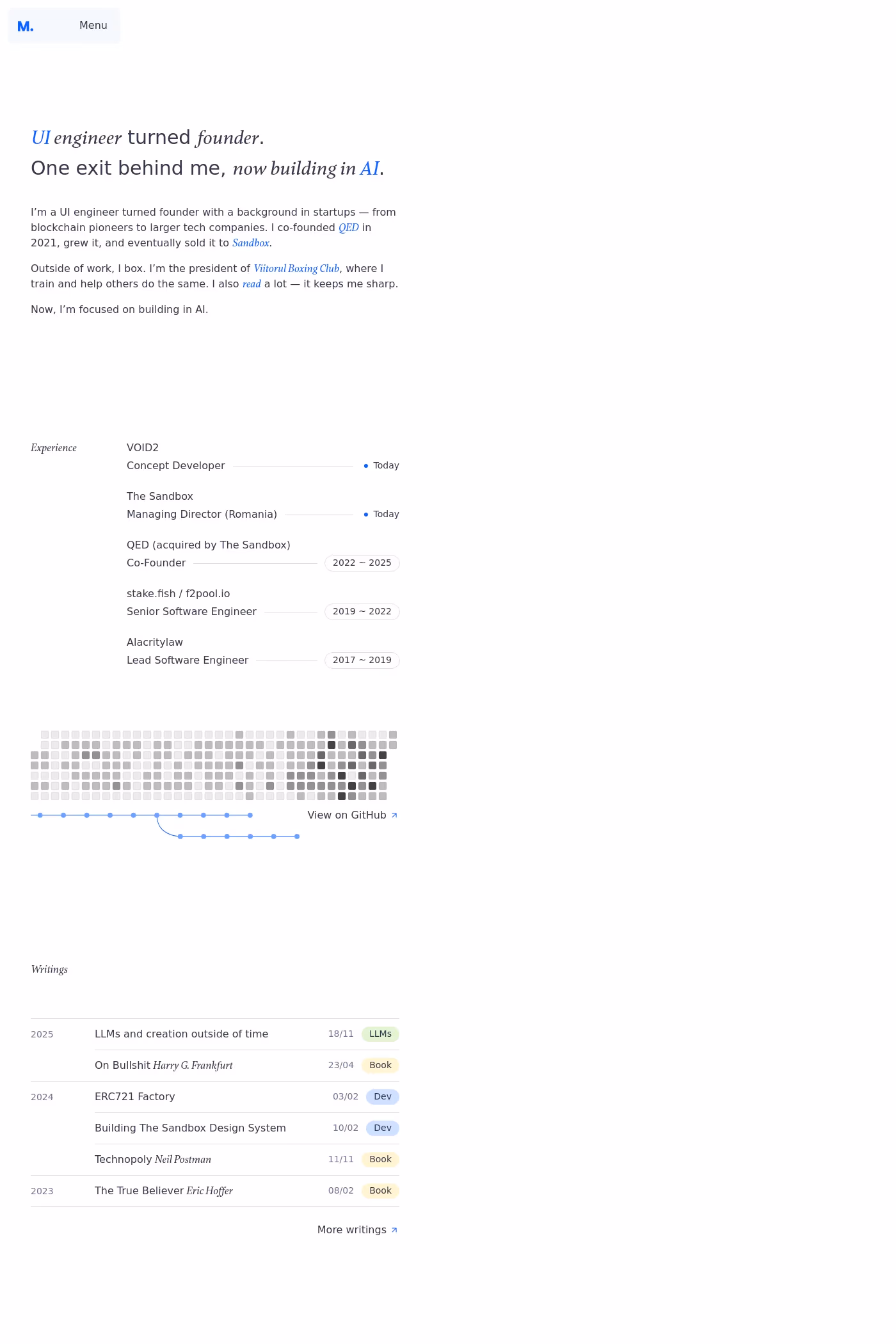 Marius Bălaj website screenshot