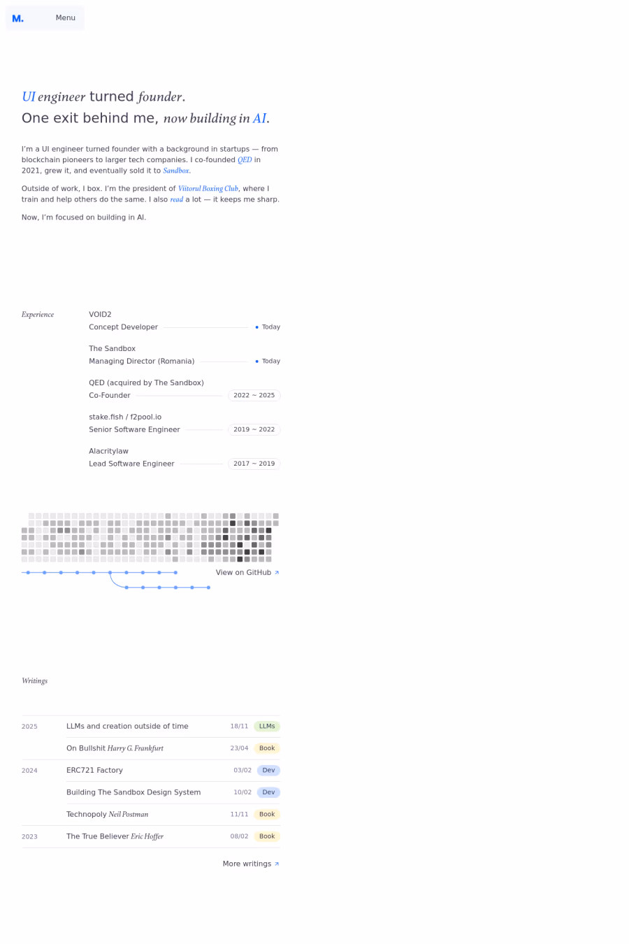 Marius Bălaj website screenshot