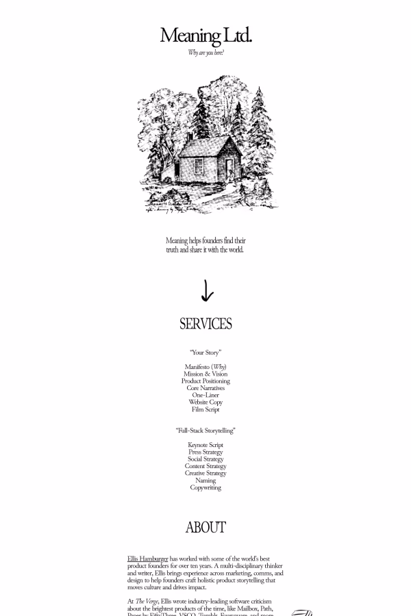 Meaning Ltd. website screenshot