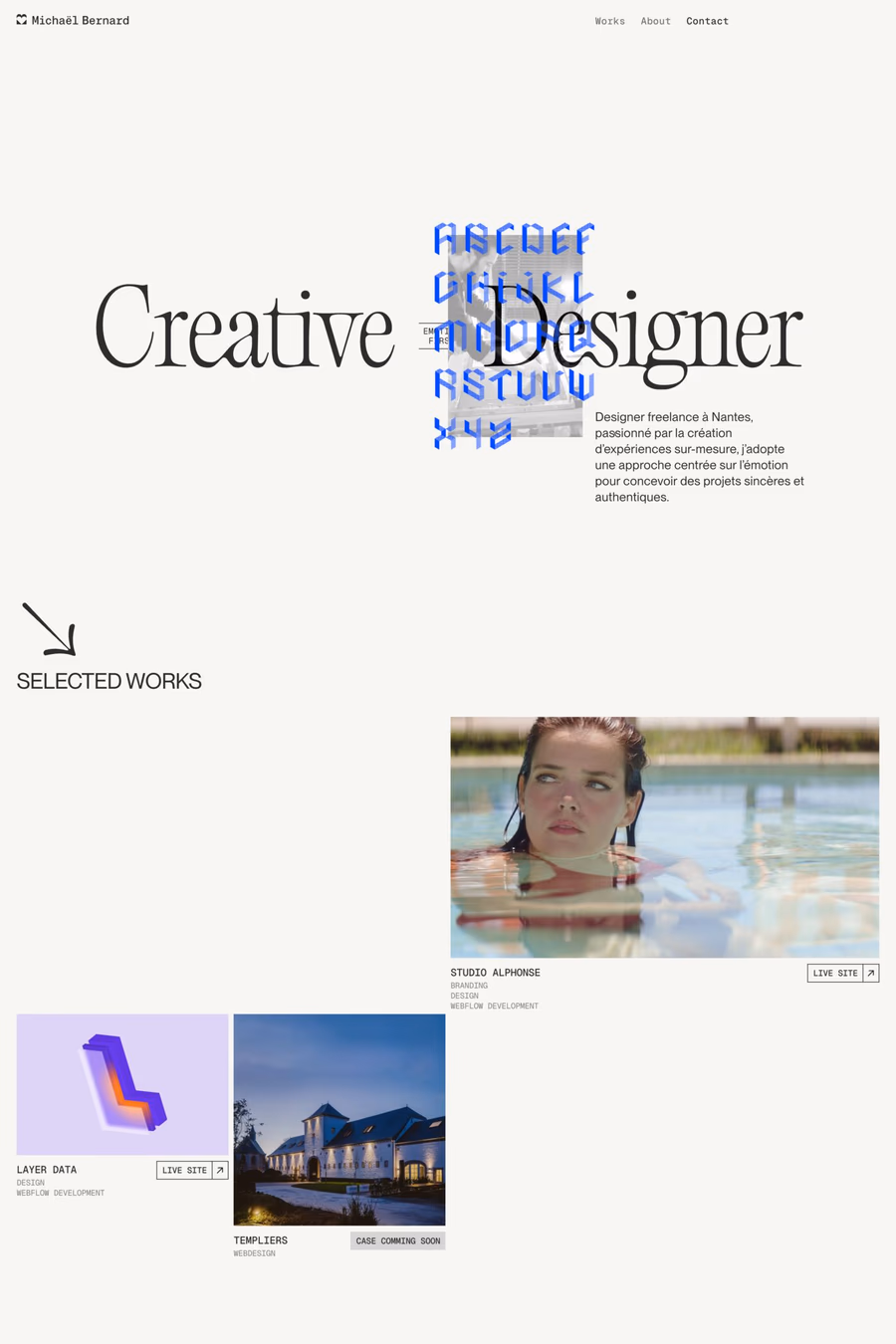 Michaël Bernard website screenshot