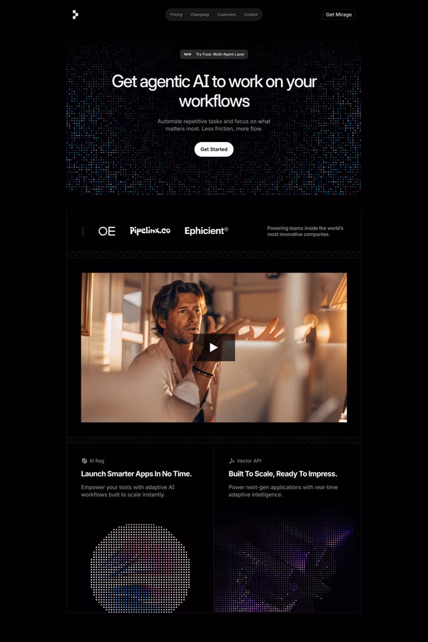 Mirage template screenshot