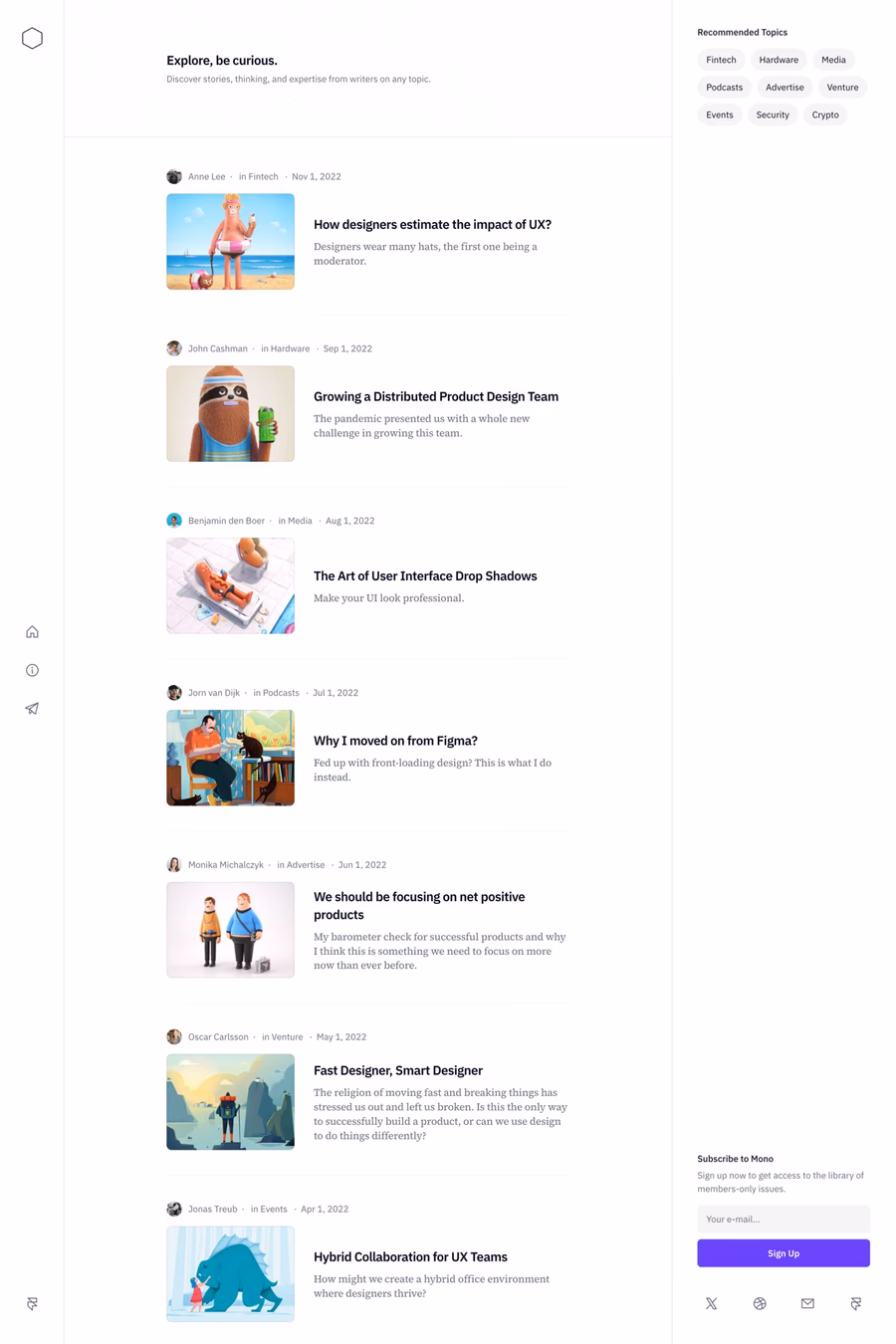 Mono template screenshot