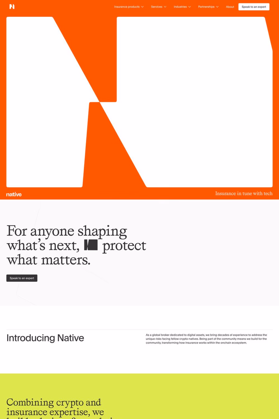 Native website screenshot