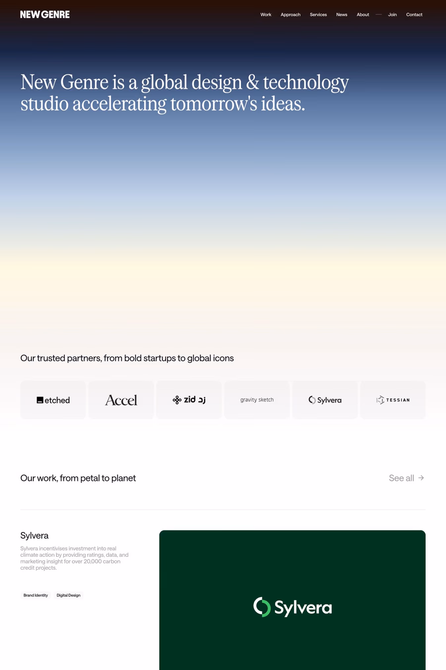 New Genre website screenshot