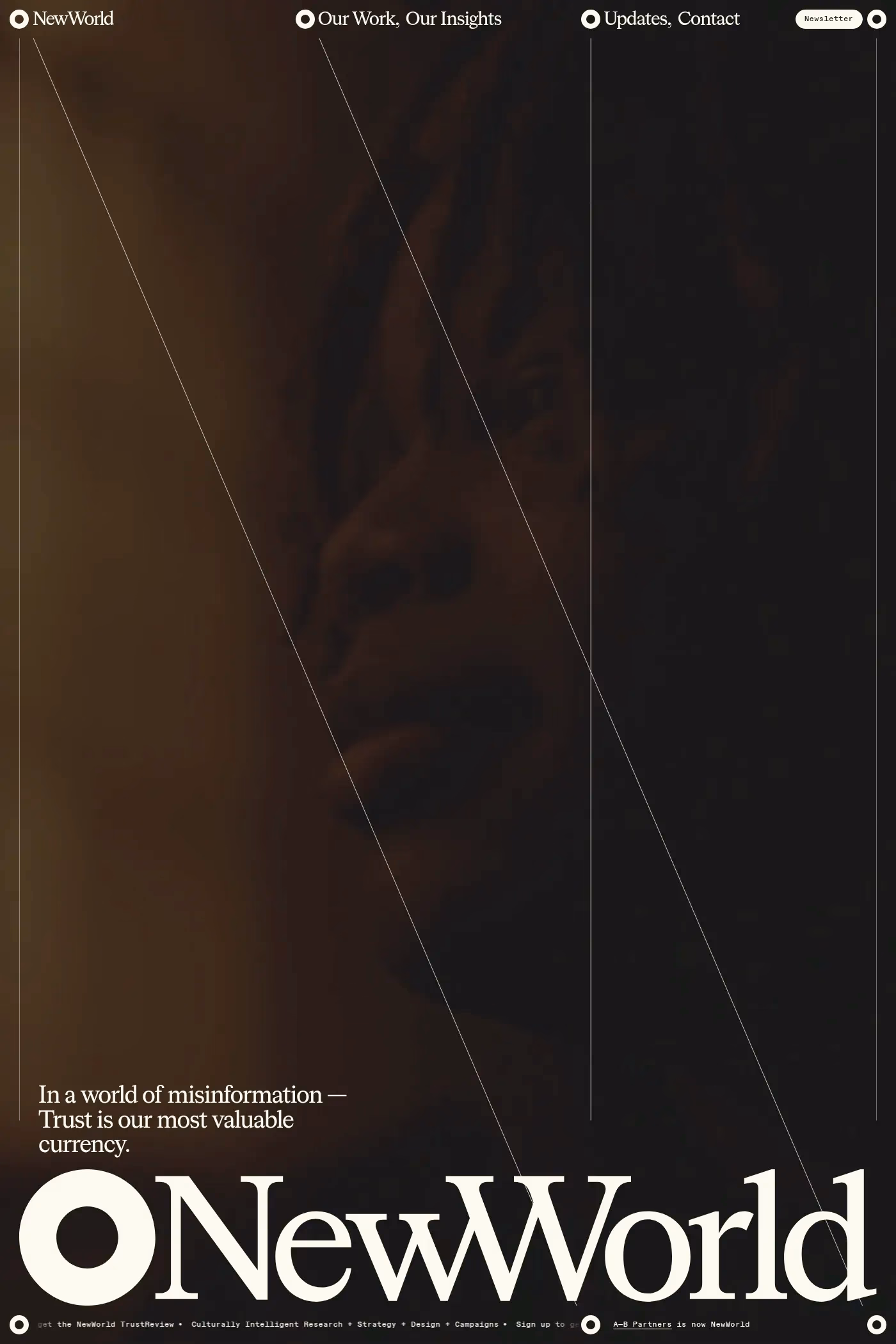 NewWorld website screenshot